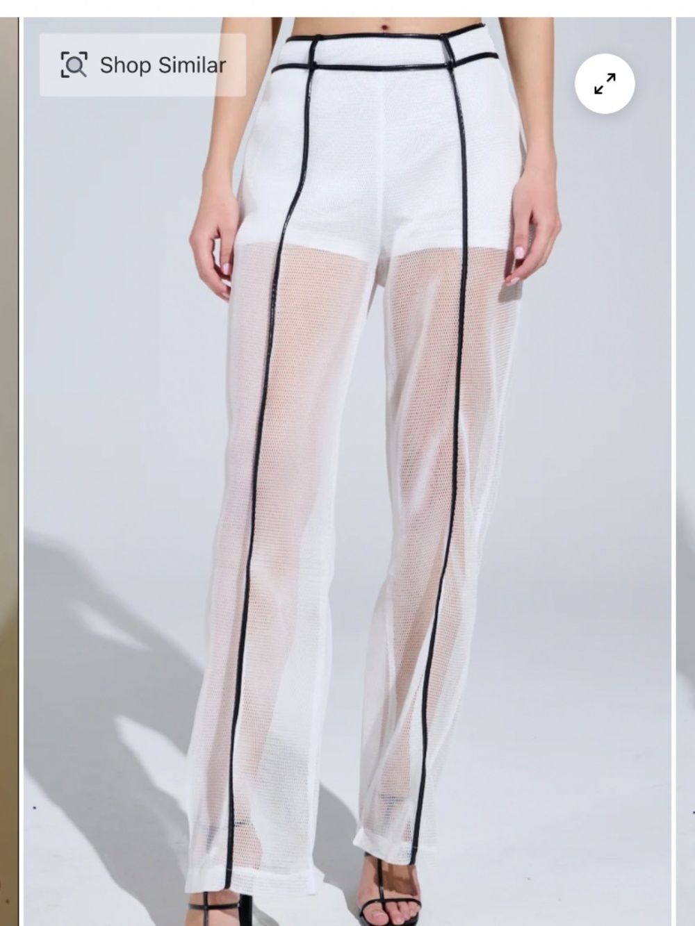 ONE TO WATCH MESH TROUSER IN WHITE